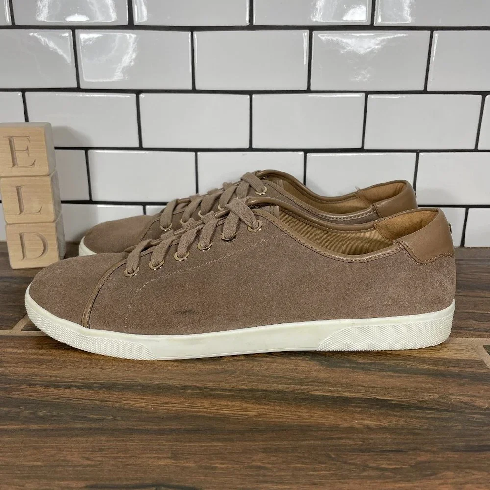 Vionic Brinley Women's Size 9.5 Shoes Brown Suede Lace Up Low Top Casual Sneaker